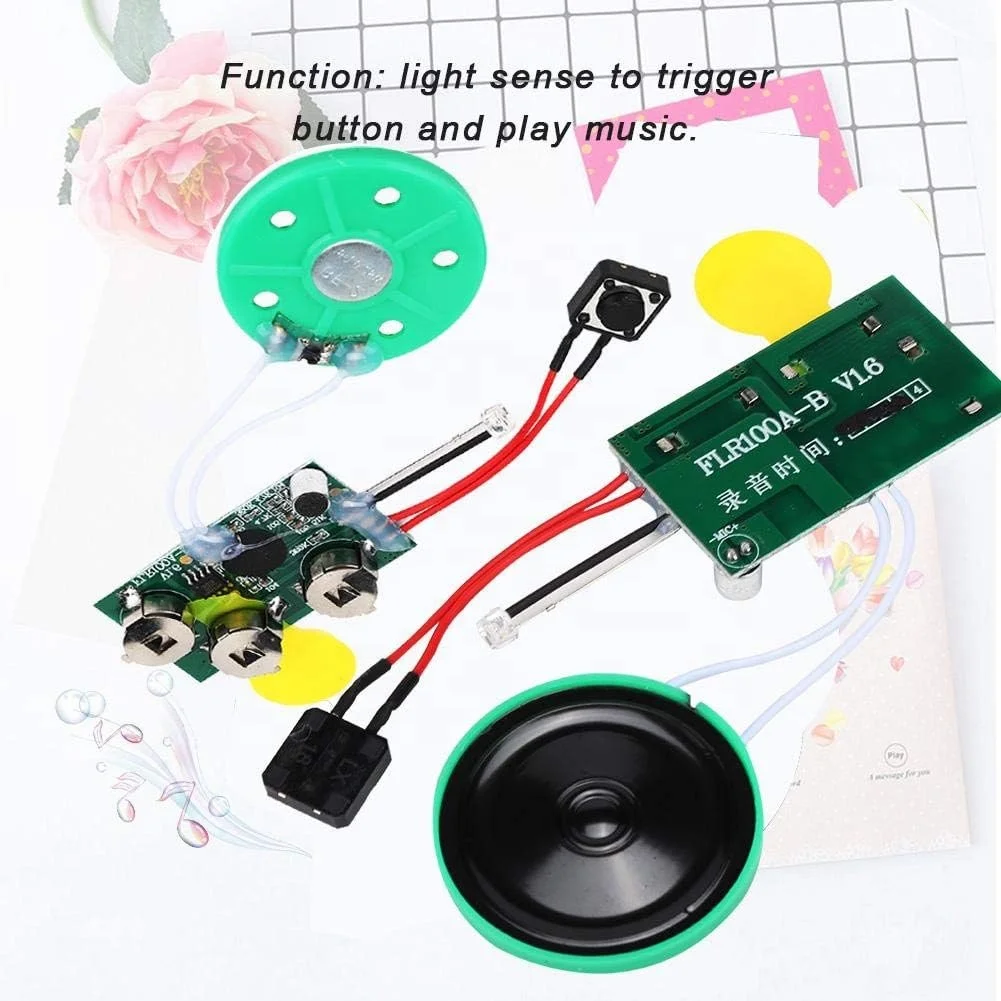 4 минуты DIY голосовой чип записи звука OEM модуль поздравительных открыток для рождественских