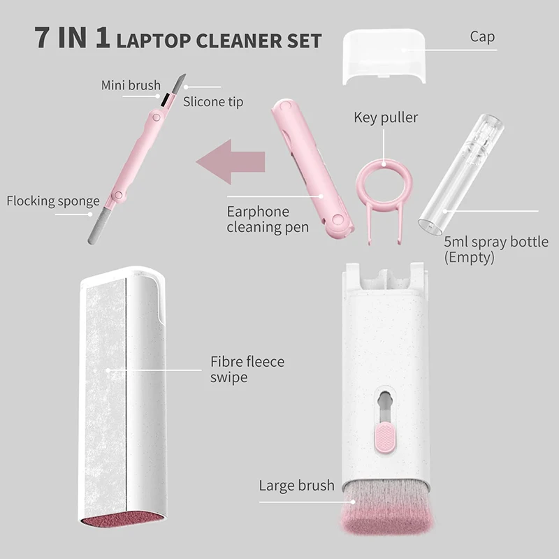 Laptop Screen Keyboard Earbud Cleaner Kit for Airpods Pro MacBook iPad iPhone iPod, Electronics Airpod Cleaning Pen Brush Tool
