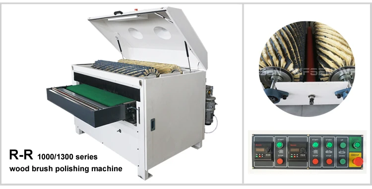 China Factory Profile Plywood Woodwork Dual Heavy Duty Cabinet Wood Brush Sander Machine