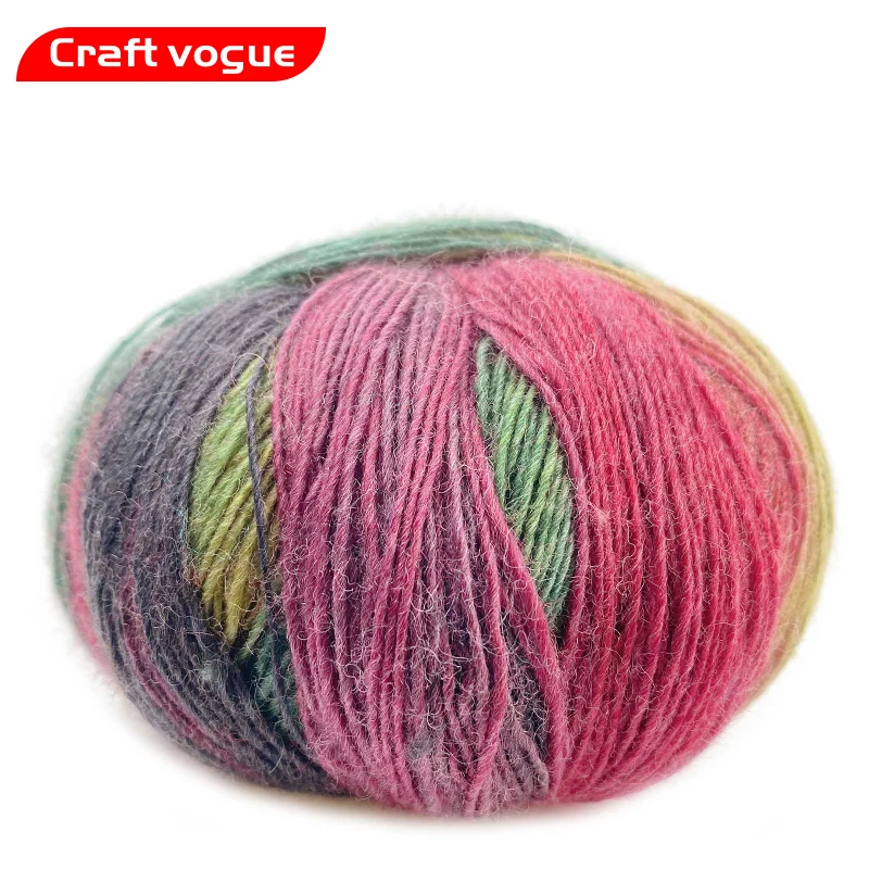 Craft Vogue factory price 100g wool ball yarn long  wholesale for knitting and sale