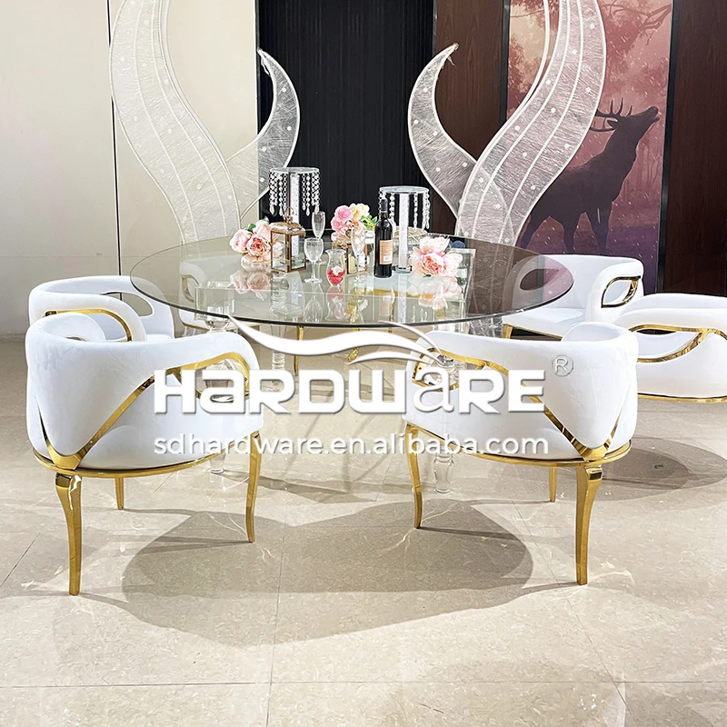 Wedding Rental Reception Stainless Steel Dining Single Royal Throne Chair