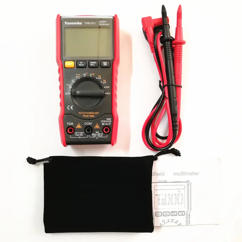 Yunombo 6000 Counts Digital Multimeter NCV Mini Pocket Auto Range AC/DC voltage Current Resistance Capacitance Diode Multimeter