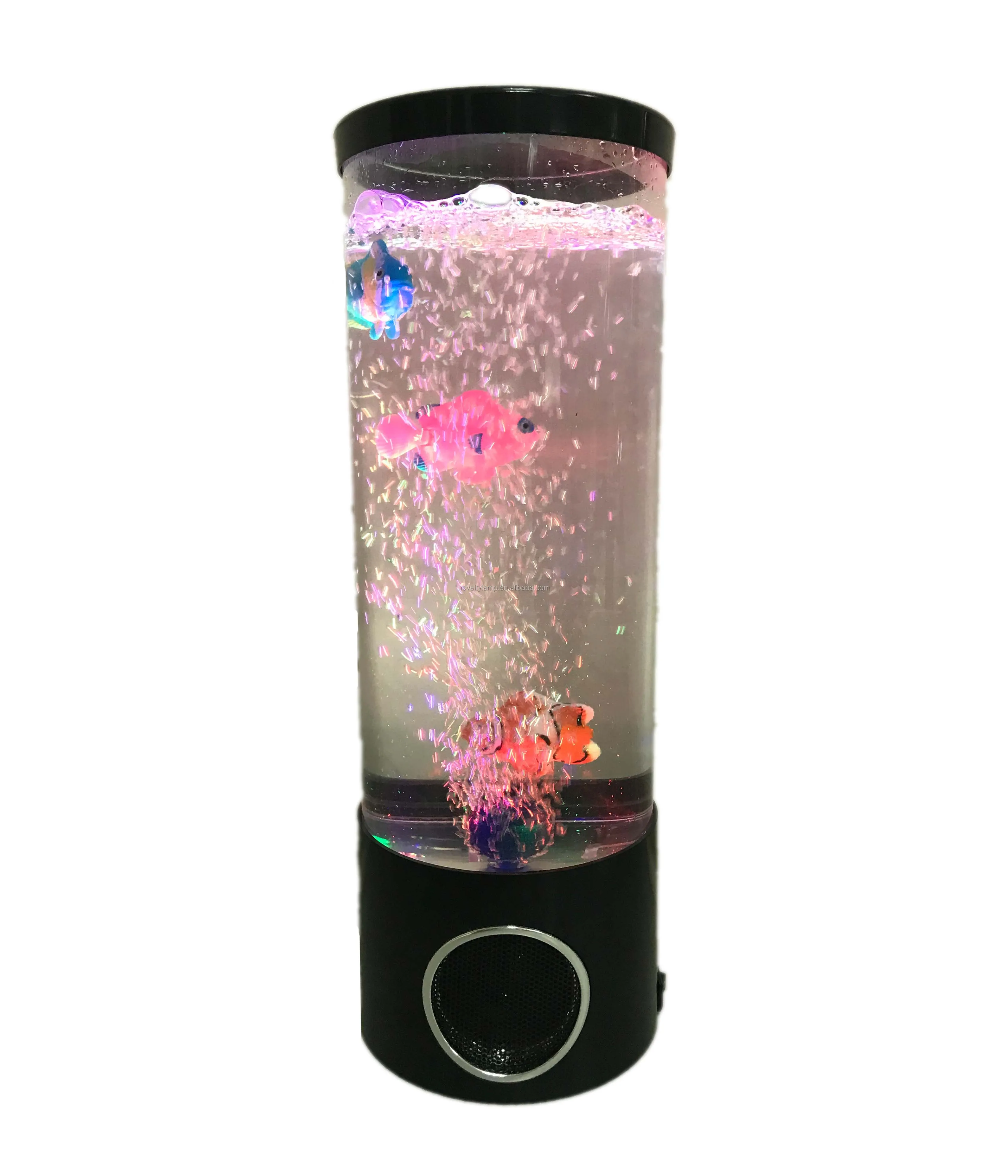 Bubble Fish Lamp Speaker lava lamp Aquarium Relax Mood Nightlight Desktop Light Bubble Fish Tank Light