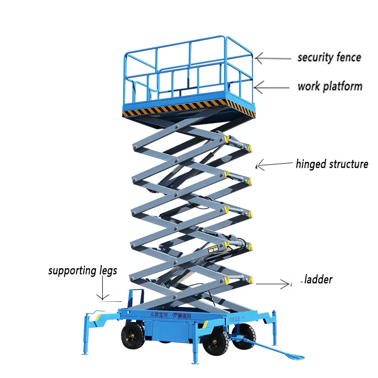 16m 14m 12m 10m 8m 6m automatic scissor lift self-propelled electric small scissor lift high-altitude work platform