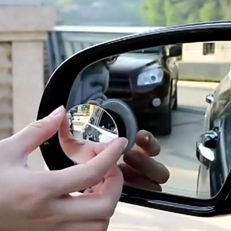 360 Degree Wide Angle Adjustable Rotation Round Hd Frameless Convex Car Rear View Mirror Blind Spot