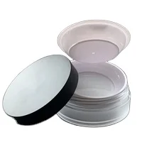 Stock White Makeup Loose Powder Case 10g Can Spray Plated Shape Sifter ABS Recyclable Square Cream Packaging Small Orders