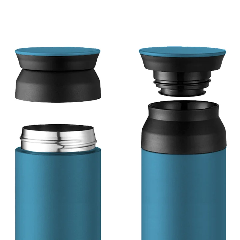 Wide mouth personalized Thermal double wall tea filter stainless steel water bottle