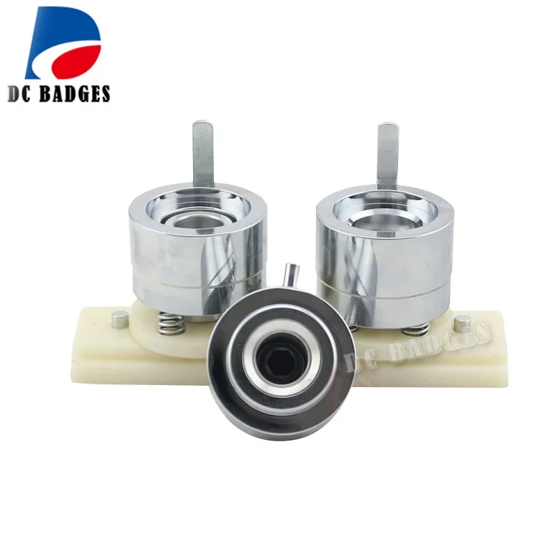 Factory direct sales triangle style button maker including 25mm plastic mold slide for badge making machine