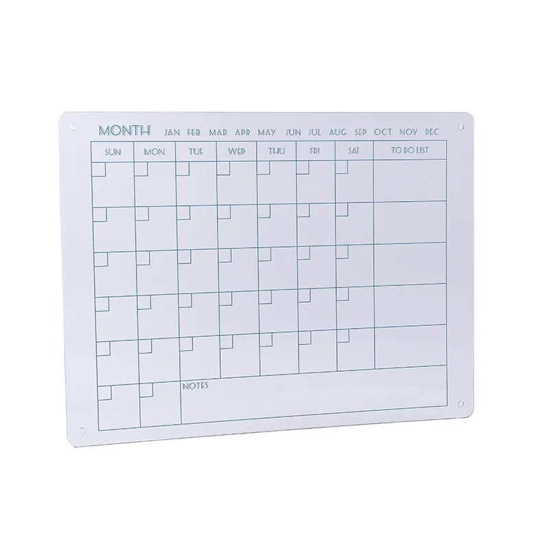 large monthly planner custom wall dry erase mounted clear acrylic calendar