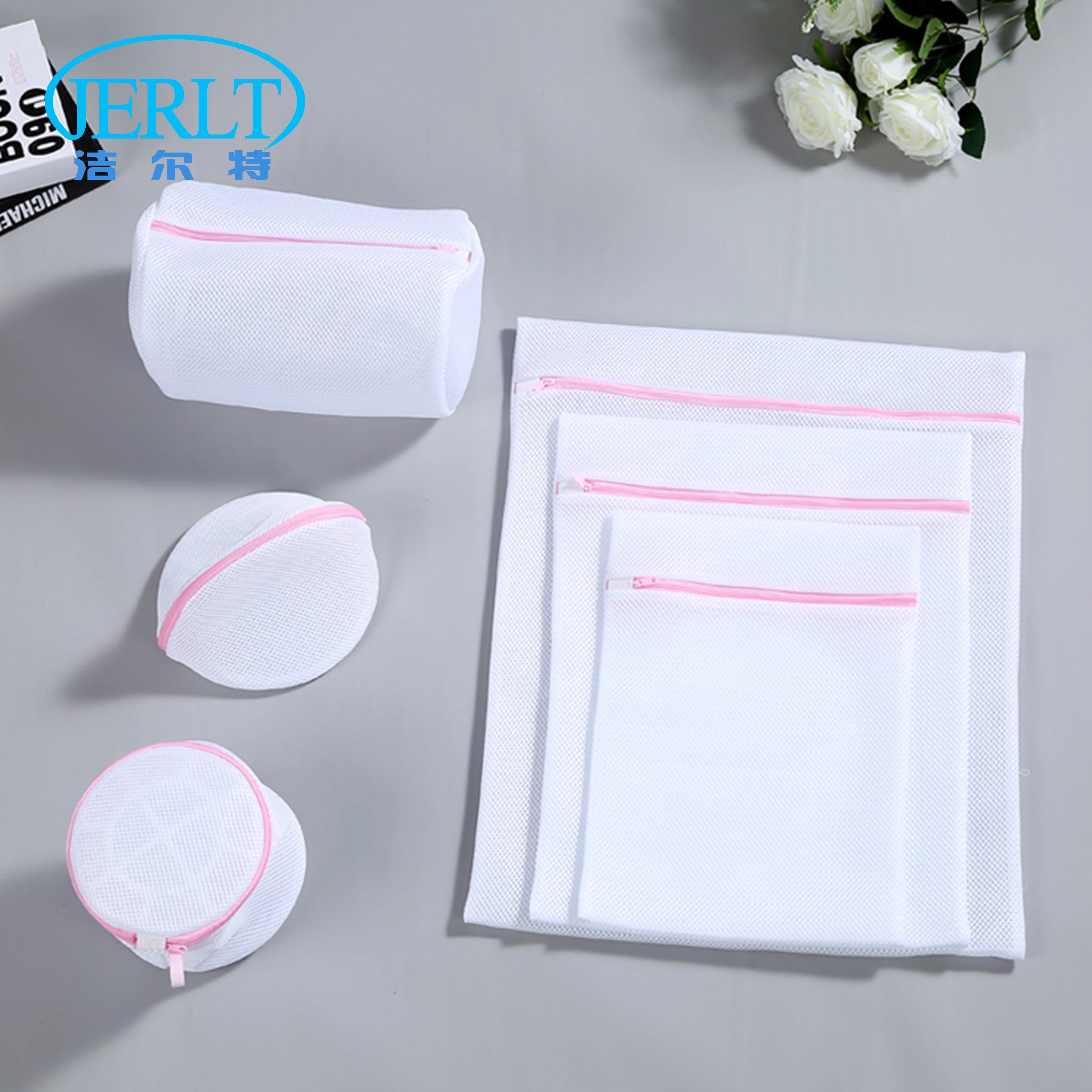 Wholesale Customizable Reusable Zipper Heavy Duty Hotel Travel Clothes Bra Lingerie Sock Net Mesh Laundry Wash Bag In Bulk