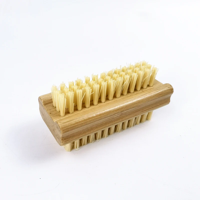 Распродажа, Бамбуковая Двухсторонняя щетка для чистки ногтей из ПЭТ