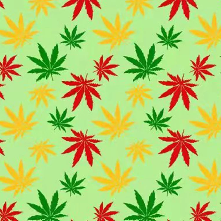 Hot Sales Maple Leaf Style Digital Printed Fabric Polyester Flora Garment  Chiffon Fabric