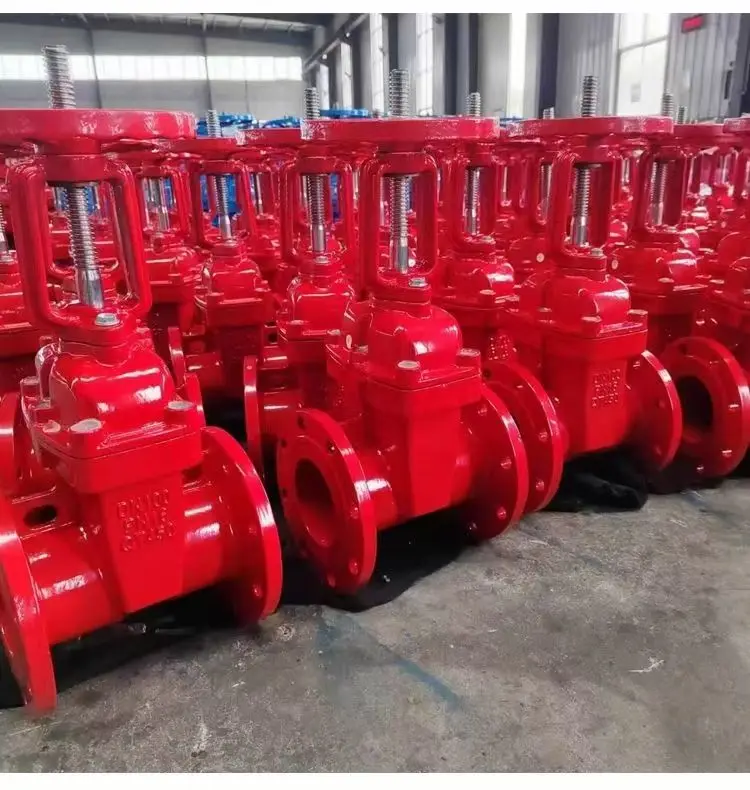flanged cast iron dark rod soft seal elastic seat seal gate valve water special national standard size thickened valve body
