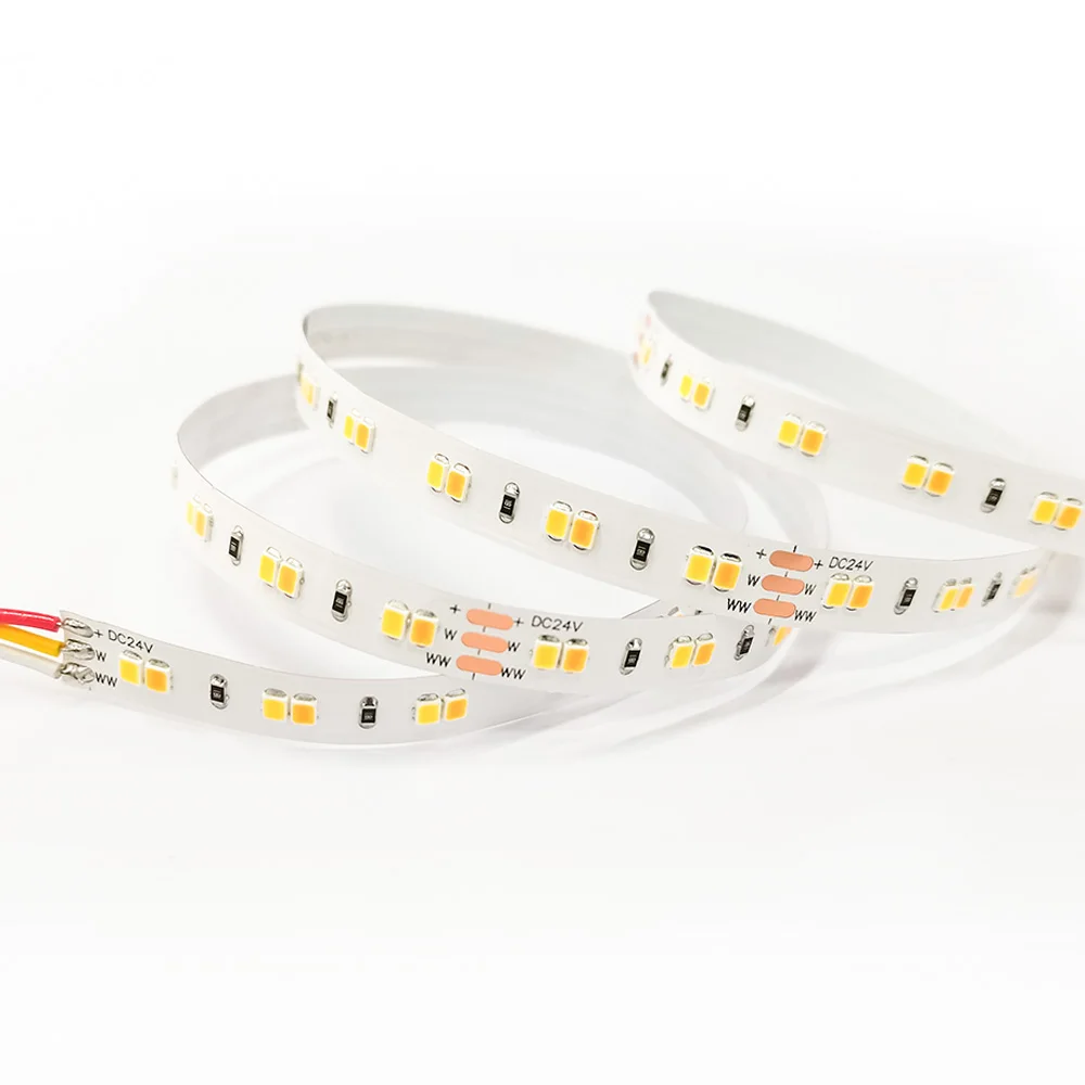 Led Strip Light CCT DC 24V 3000K+6000K Dual Color Warm White Cold White for home decoration