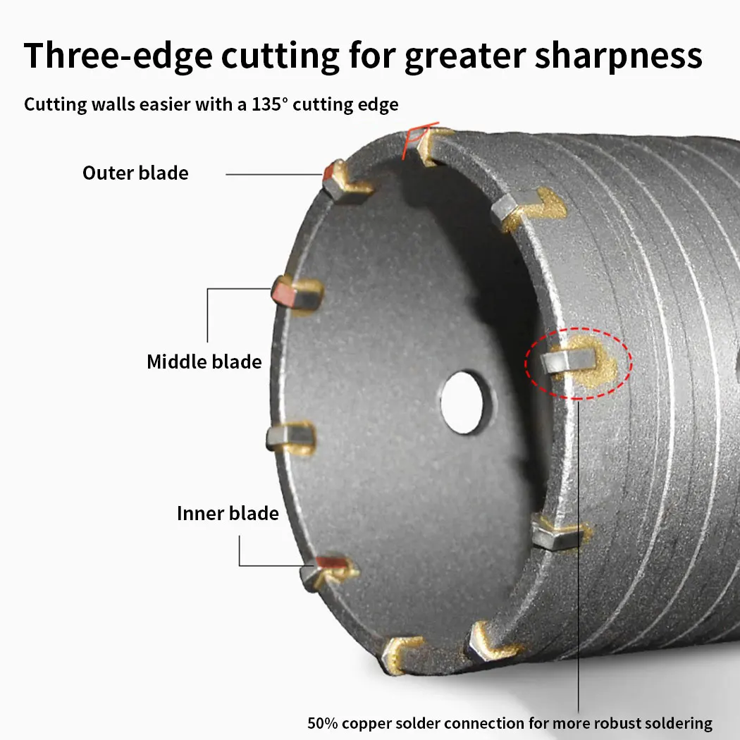 With SDS bit and 110mm adapter, carbide hollow hole cutter for brick, concrete, cement stone walls .Concrete drill bit 68mm