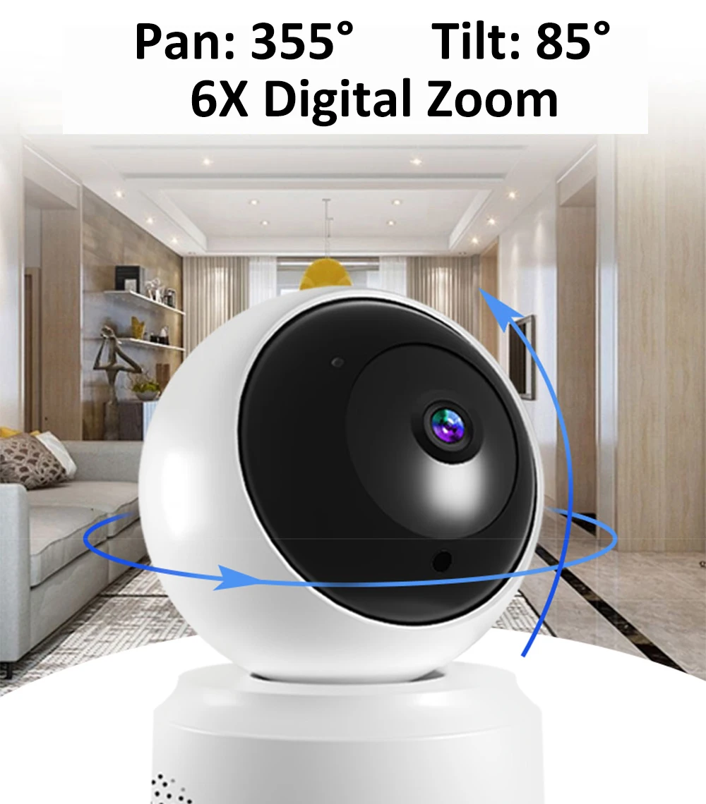 O-Kam App Two Way Audio Day Night Vision Customized Alarm Area Zone Set Motion Detection Auto Human Tracking IP Security Camera
