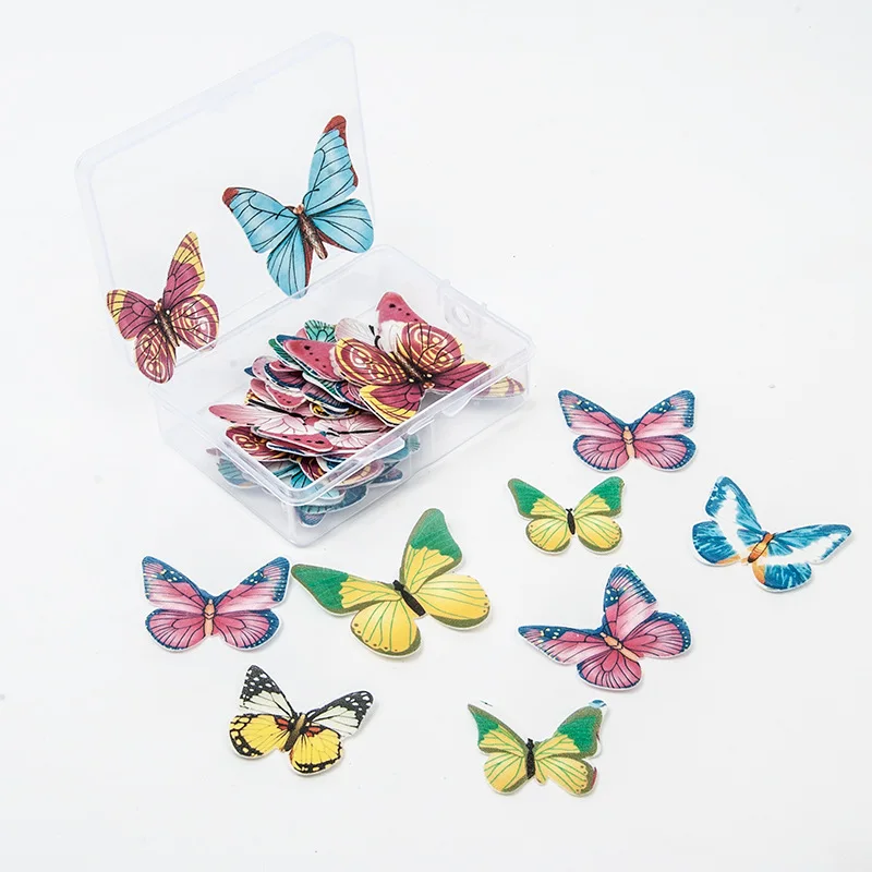 New Mixed Butterfly Edible Wafer Rice Paper Cake Cupcake Toppers Cake Decoration Birthday Wedding