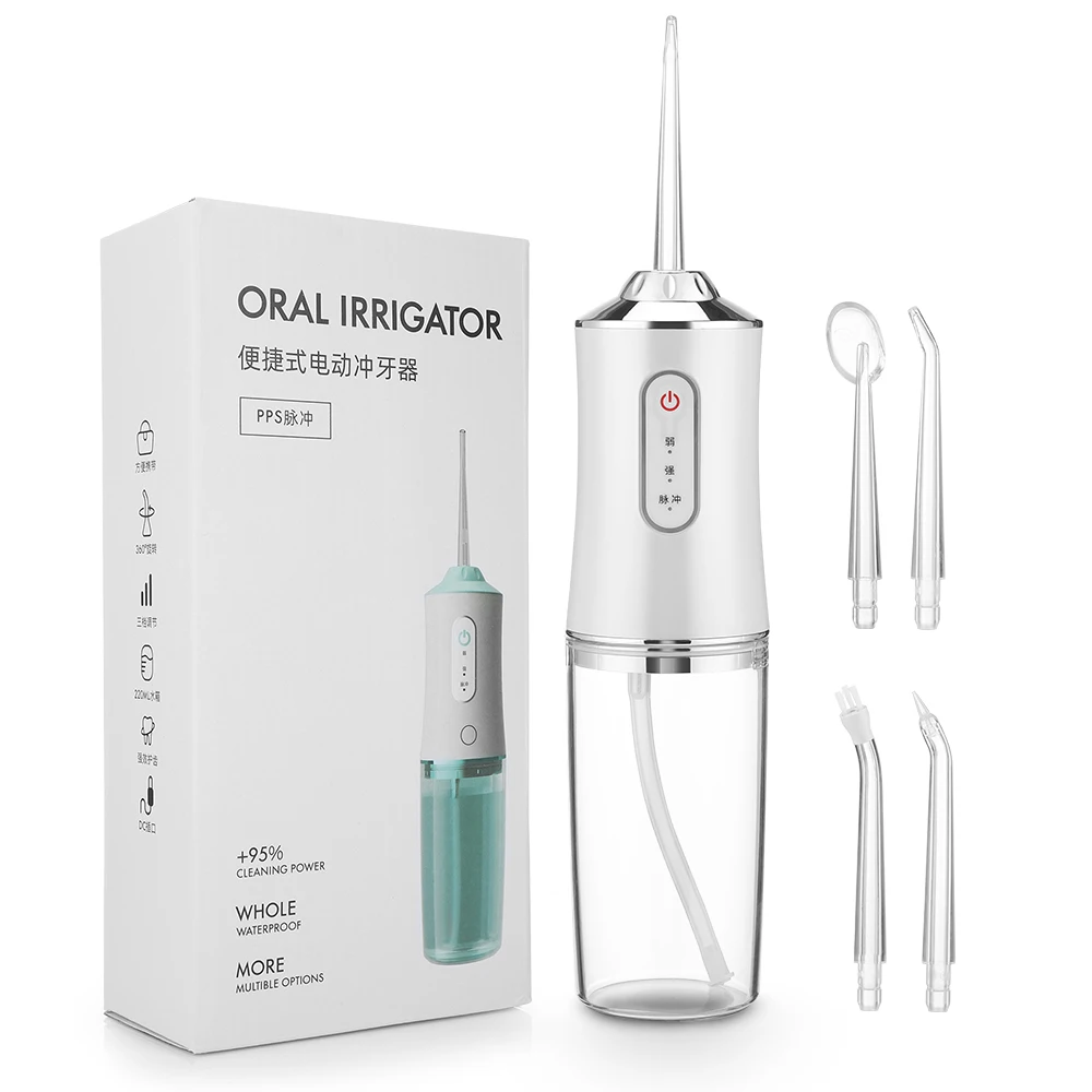 3 Modes Oral Irrigator USB Rechargeable Water Floss Portable Dental Water Flosser Jet 1400rpm Irrigator Dental Teeth Cleaner