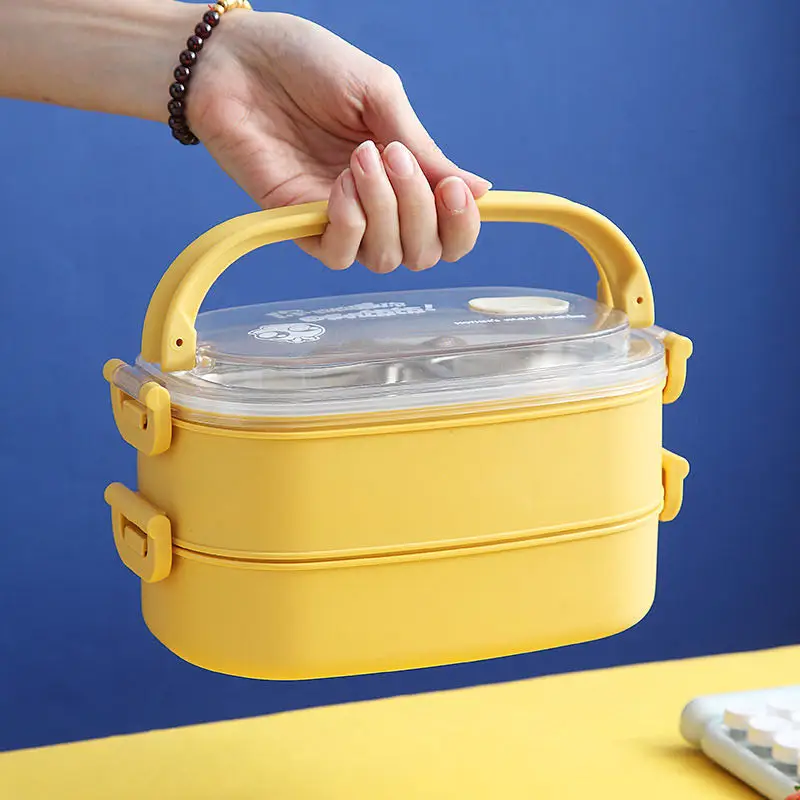 304 stainless steel lunch box, bento box, insulated compartmentalized insulated , 2-layer