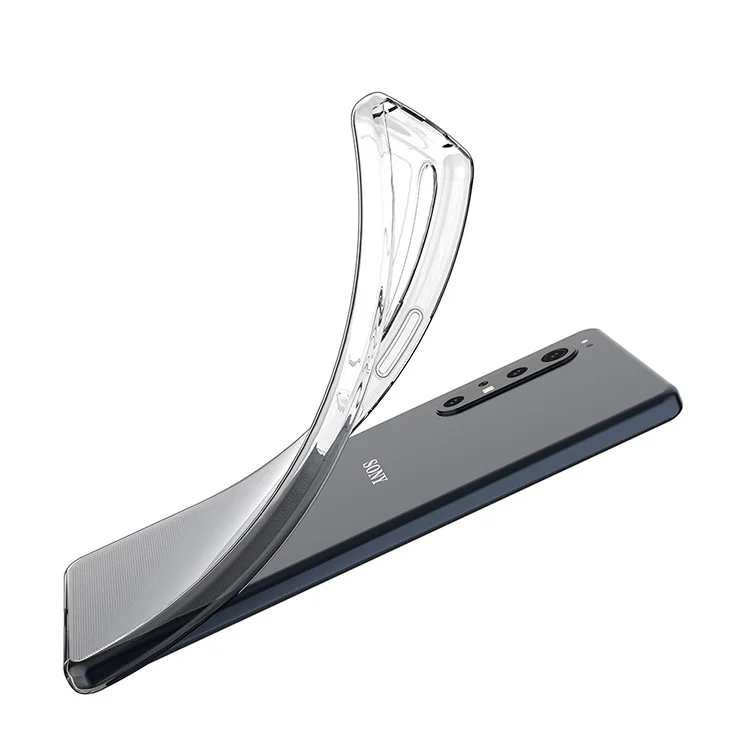 Для Sony Xperia 1 II Мягкий ТПУ резиновый ультратонкий тонкий прозрачный прочный оптовая продажа чехол для телефона