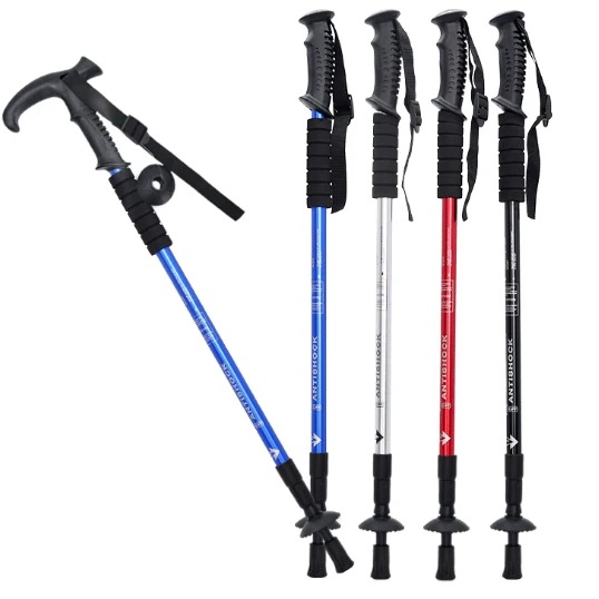 Carries High Quality Versatility Aluminum Alloy Trekking Pole 3 Section Hiking Poles