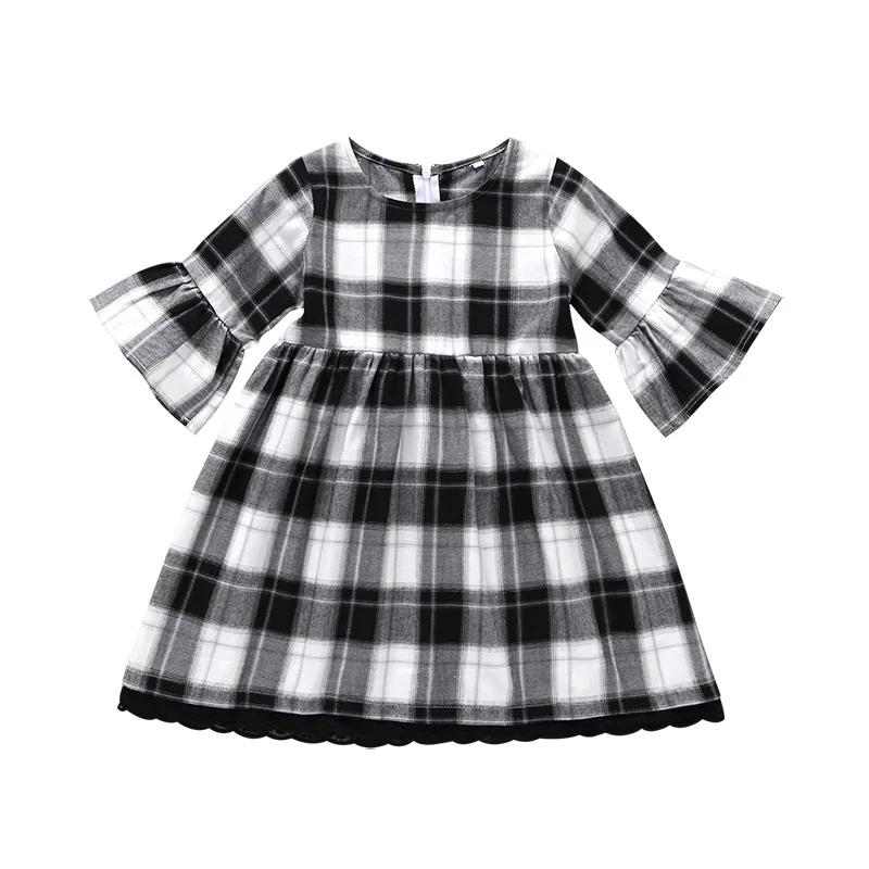 Buy Direct From China Manufacturer Children Clothes Spring For Girls Long Sleeve Plaid Dresses