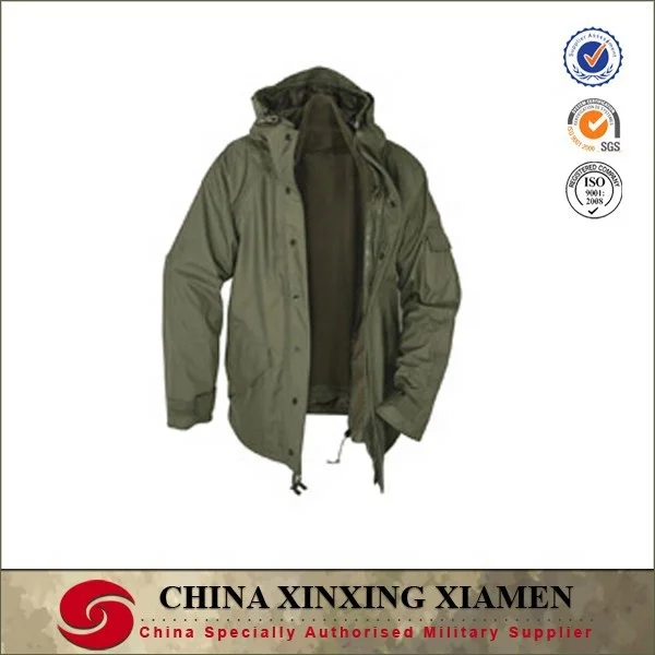 Olive Green Windproof Tactical ECWCS 3 n 1 Jacket