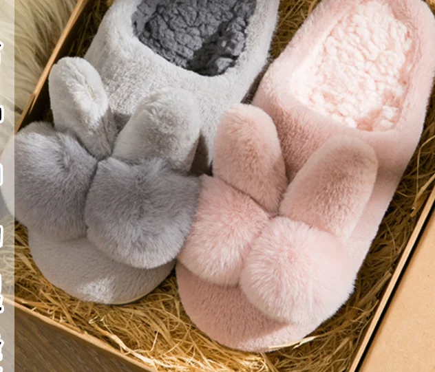 2021 whole sales  fashionable   soft cozy anti skid cheap  cute  fluffy  cartoon animal plush  indoor  Slippers For Women adults