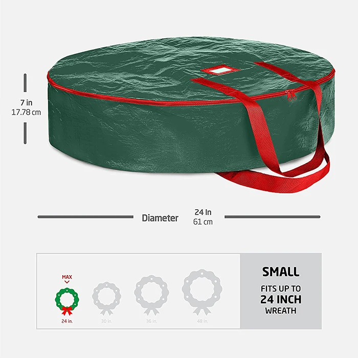 Christmas Storage Totes Wreath Storage Box Containers Dust Insects and Moisture Christmas Wreath Storage Round Circle Bag