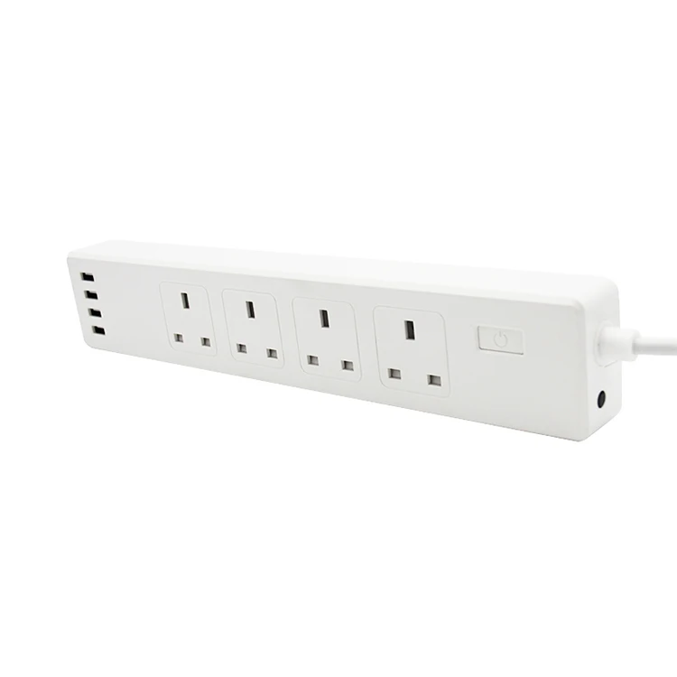 
Over-current Protection Support 2.4GHz Wifi Tuya Remote Control 3 Outlet Smart Power Strip UK USB 