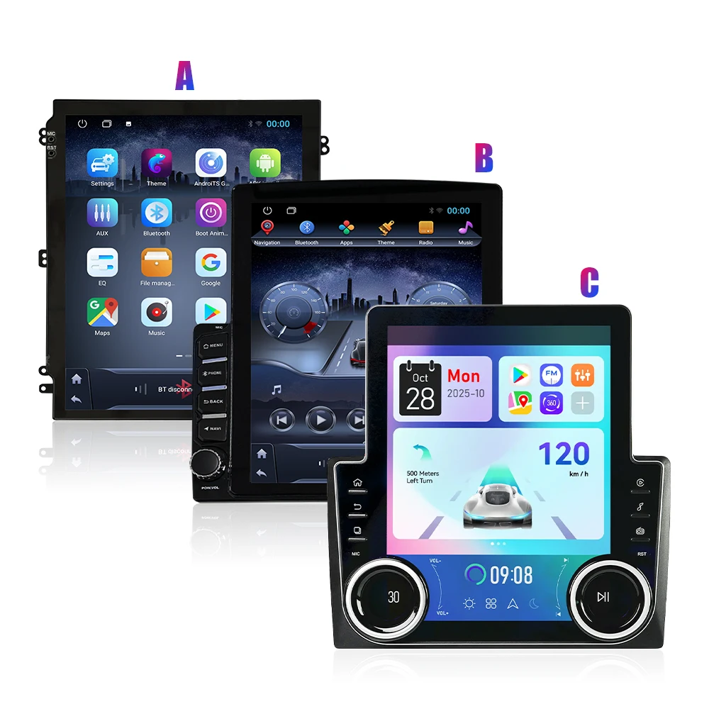 9.7Inch 2 Din Android Car Radio Vertical IPS Touch Screen Tesla Style GPS Navigation MP5 Car DVD Player Car multimedia Carplay