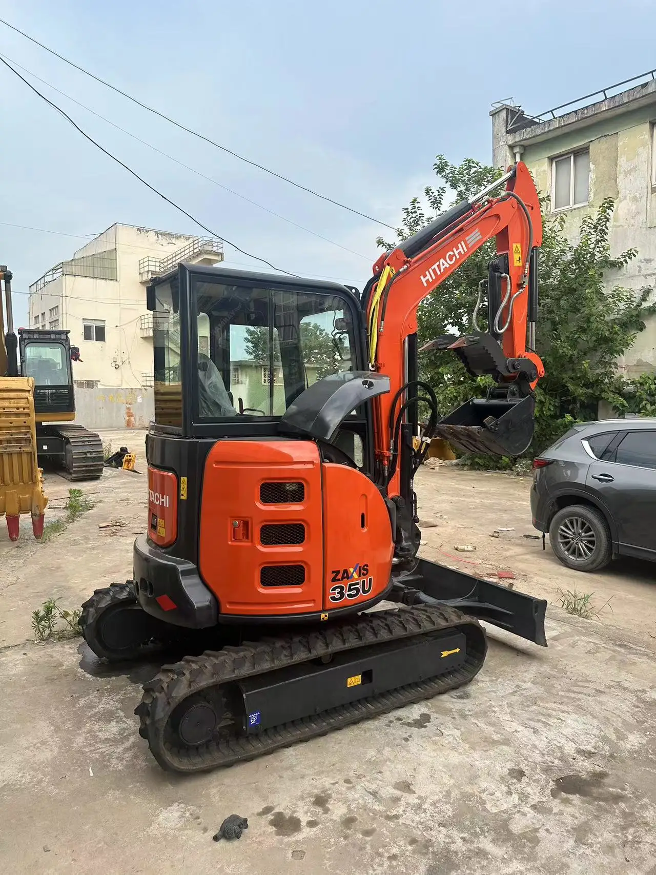 Гибкий землеройный трактор zx35 б/у 3 5 тонный микроэкскаватор Hitachi zx35u гусеничный самоходный экскаватор