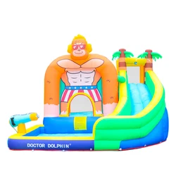 Doctor Dolphin Outdoor Inflatable Bouncy Castle Slide Pool With Slide Wholesales