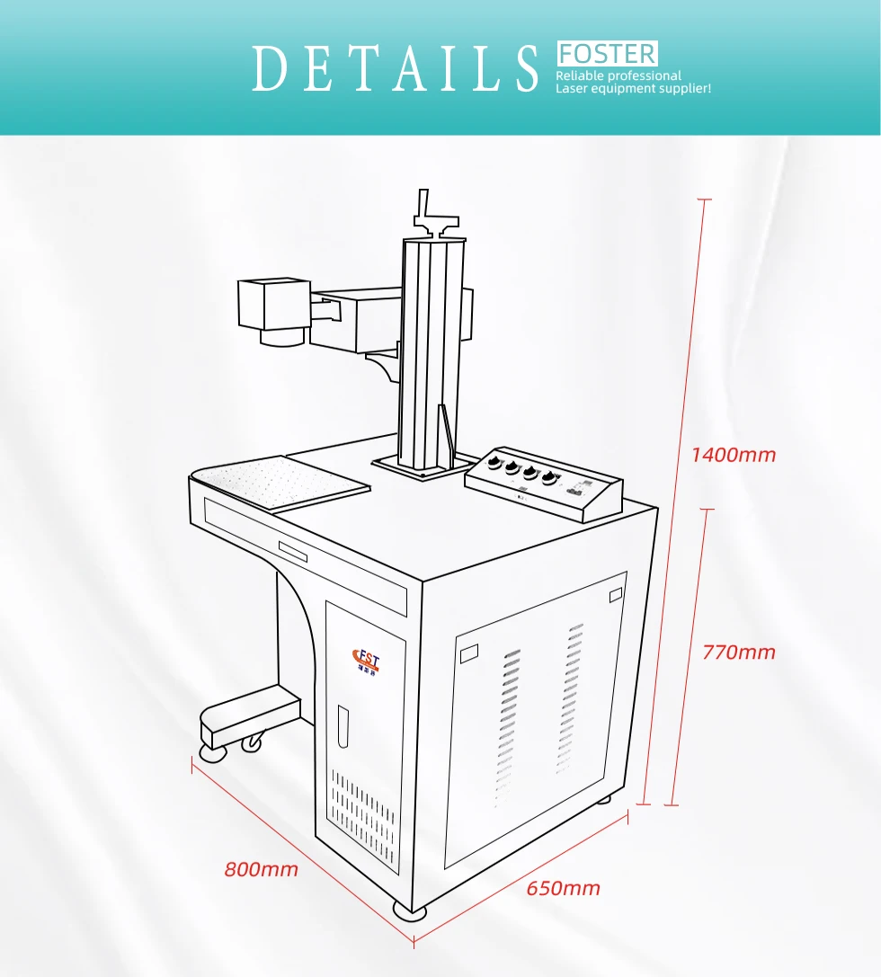 30w Portable Desk Fiber Laser Marking Machine Fiber Laser Marking Machine Price for metal sale