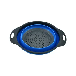 Foldable Silicone Colander Multiple Color Kitchen Fruit Vegetables Washing Basket Collapsible Basket Strainer