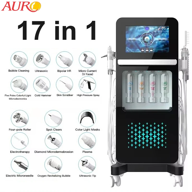 17 In 1 Hidra Dermabrasion Face Skin Care Beauty Salon Spa Equipment Hidro Skin Care Facial Machine Professional Manufacturer