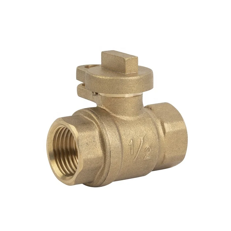 CW617N forged brass water meter ball valve with lock