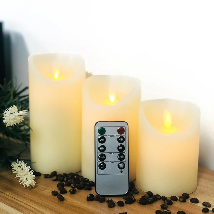 New Design With Great Price D7.5*H12.5Cm Standard Size Magic Led Flameless Light Candles With Remote Control