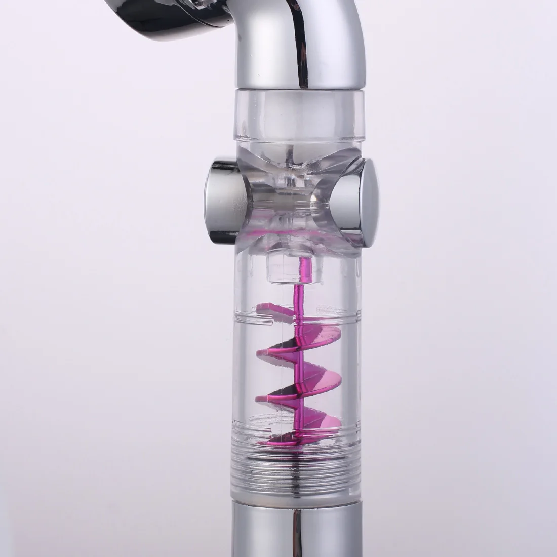 PP Micro Filtering 3 Functions ON OFF Switch High Pressure Turbo Fan Shower Head SPA Propeller Driven Hand Shower