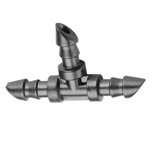 Sprinkler Irrigation 1/4 Inch Barb Tee Water Hose Connectors Drip System Pipe Tube Fitting Joiner For 4/7 MM Cable