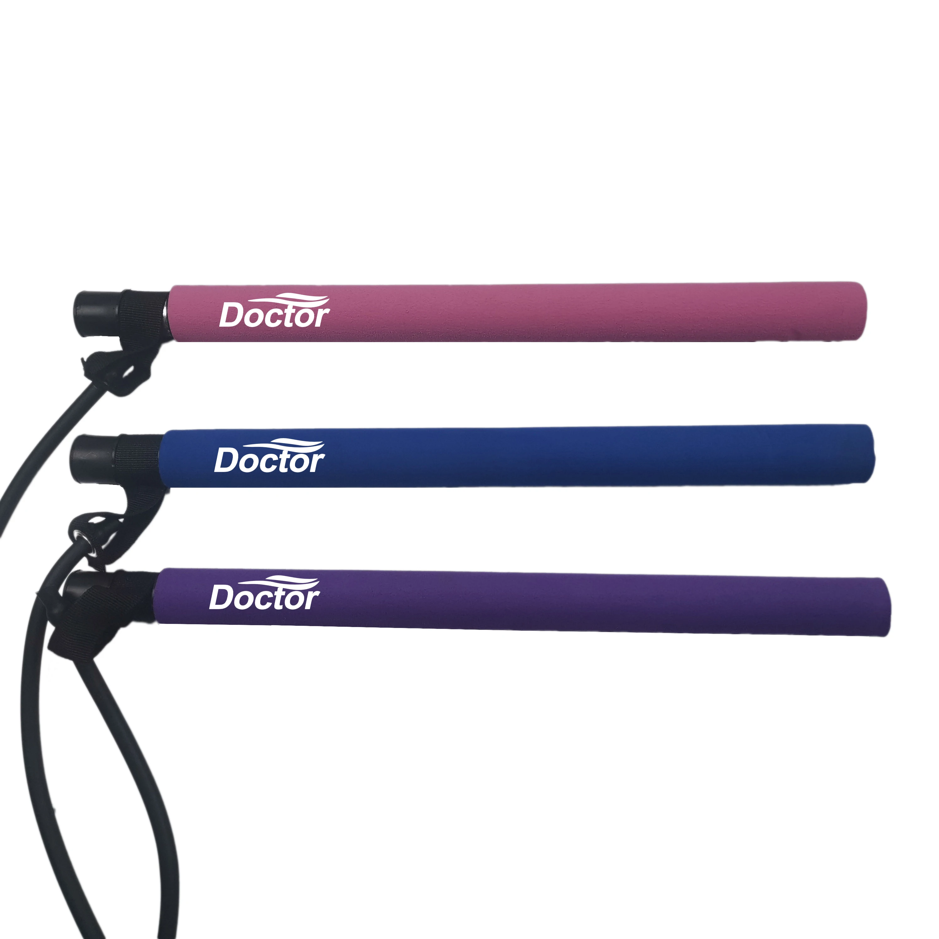 Hot Sale Yoga  Fitness Pilates Stick Muscle Toning Bar with Resistance Band