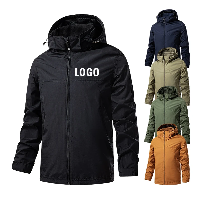 2023 outdoors water proof winter black hidden hood coats windbreaker jacket softshell safari tactical jacket for men