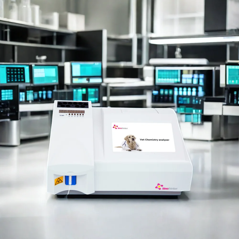 Portable Semi-Automatic Veterinary Chemistry Analyzer Clinical Analytical Instruments with Flow Cell for Portable Use
