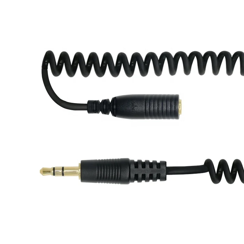 Wholesale customization Gold Plated 3.5mm Female to Male Headphone Stereo Audio Extension Aux Cable