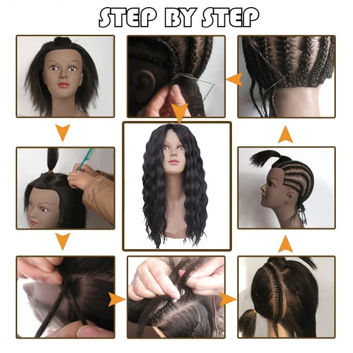 Water Wave Curl Animal Hair Mixed Synthetic Hair Weave Bundles For Synthetic Hair Extension