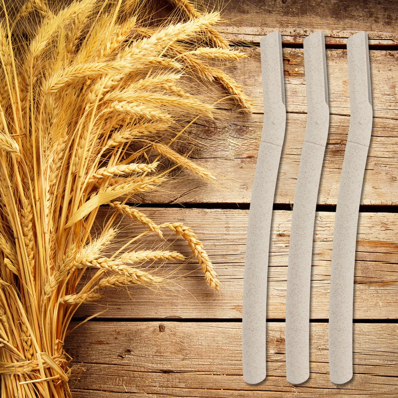 
Waste free eyebrow razor facial wheat straw razor eco friendly razors for women 
