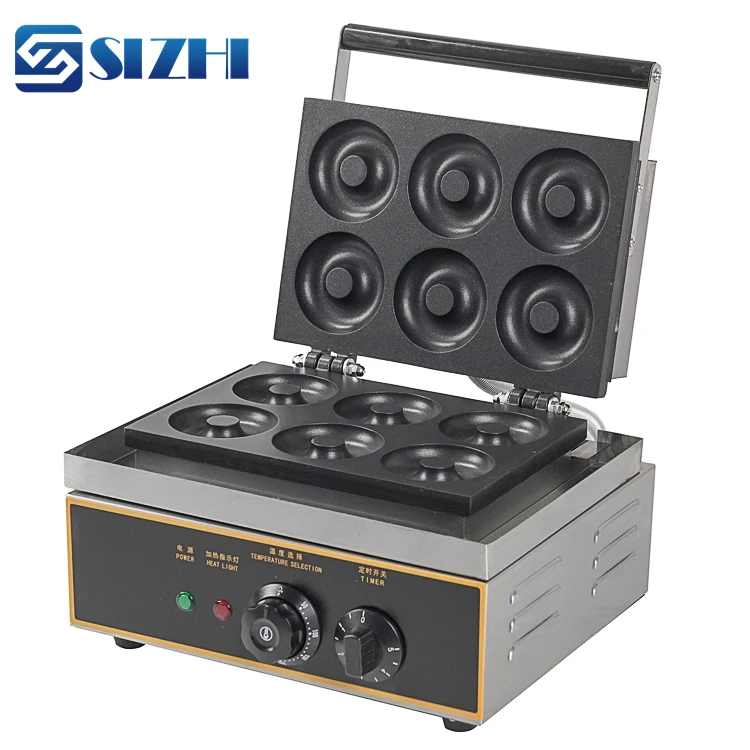 Commercial snack machine 6 pieces holes electric donuts maker mini doughnut machine