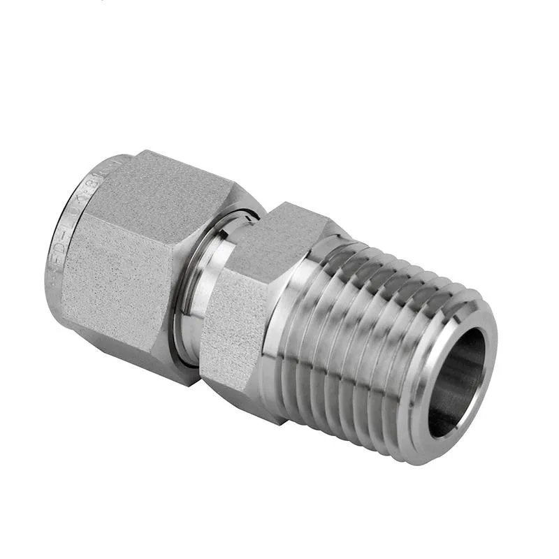 twin ferrule fitting compression tube fitting male connector male elbow straight union NPT BSPT BSPP SAE thread available