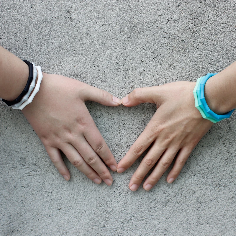 Silicone Bracelet Bone Stackable Bracelet Bamboo Wristband Comfortable Flexible Band