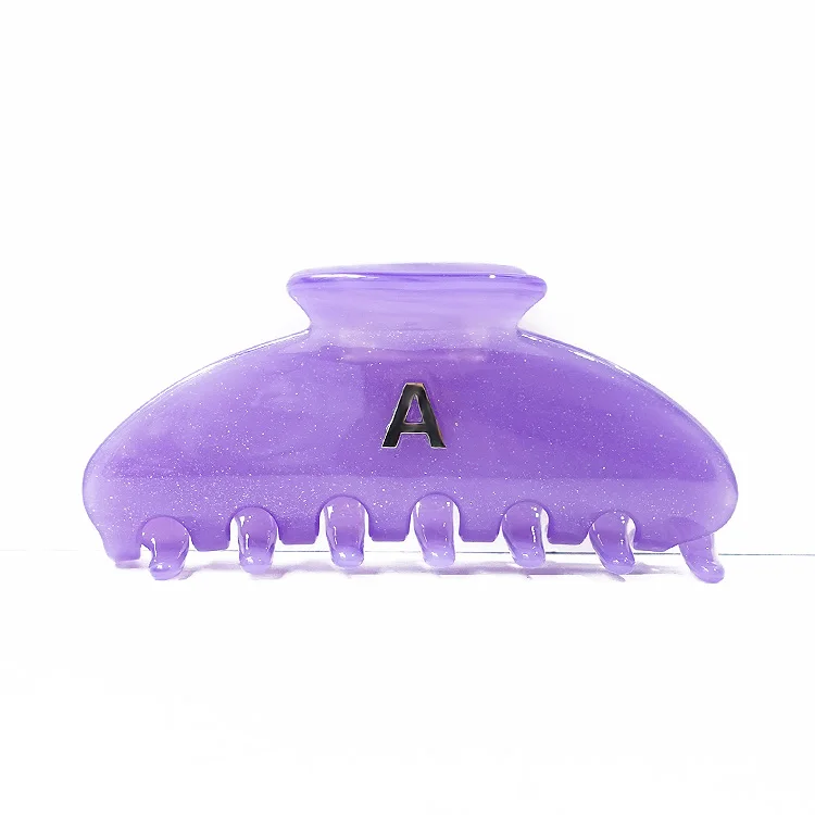 CANYUAN Personalized custom half-moon metal logo B acetate large hair claw cute ladies hair accessories customization